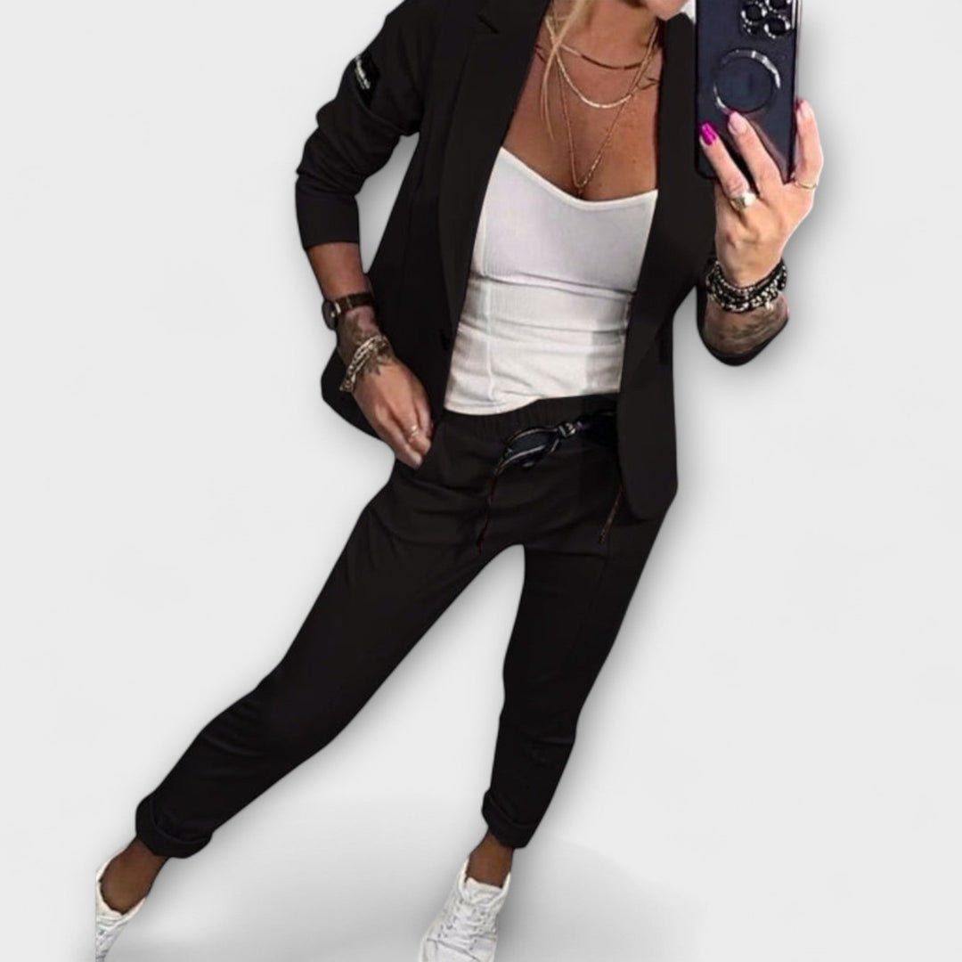 ビオネ | エレガントなトップス、ジャケット、パンツのセット