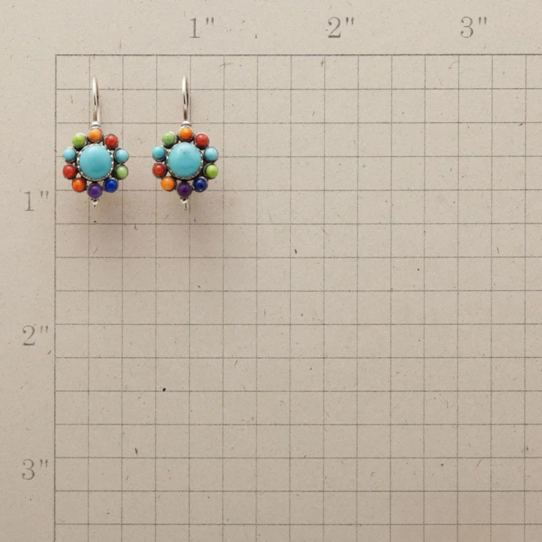 タルマラ | マルチカラーのターコイズイヤリング