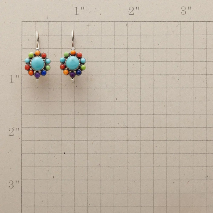 タルマラ | マルチカラーのターコイズイヤリング