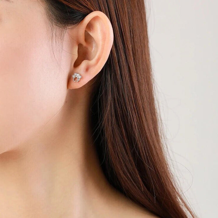 シルバー925製ジルコニア爪留めスタッドピアス
