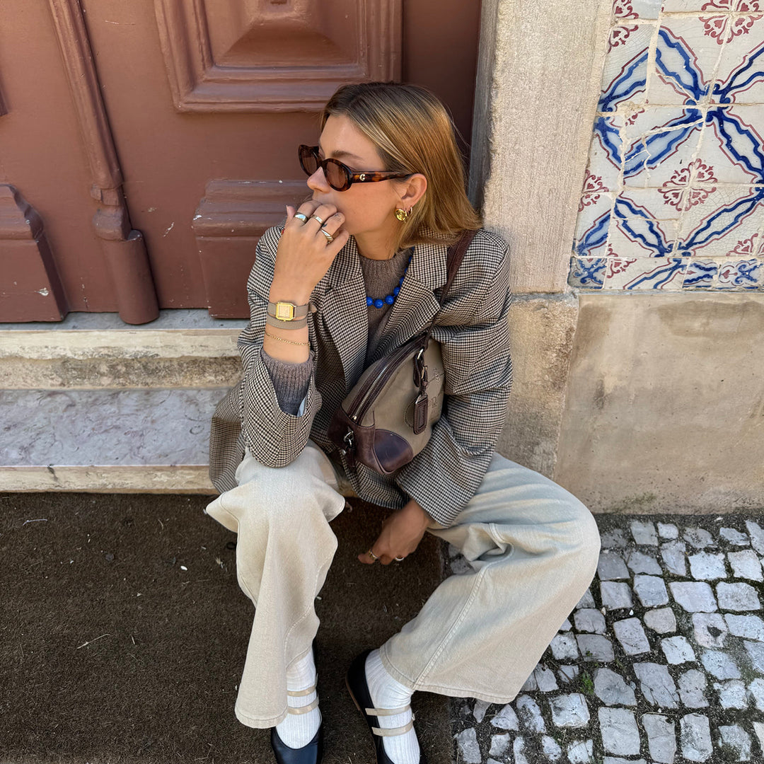 グラシューズ・プティ・ウォッチダブルレザー、ラグビー・タン、ゴールドカラー