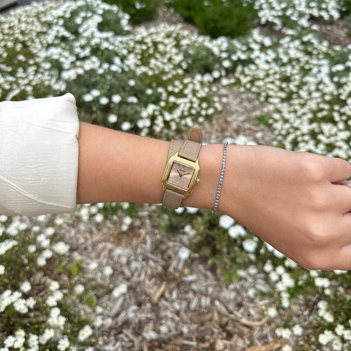 グラシューズ・プティ・ウォッチダブルレザー、ラグビー・タン、ゴールドカラー