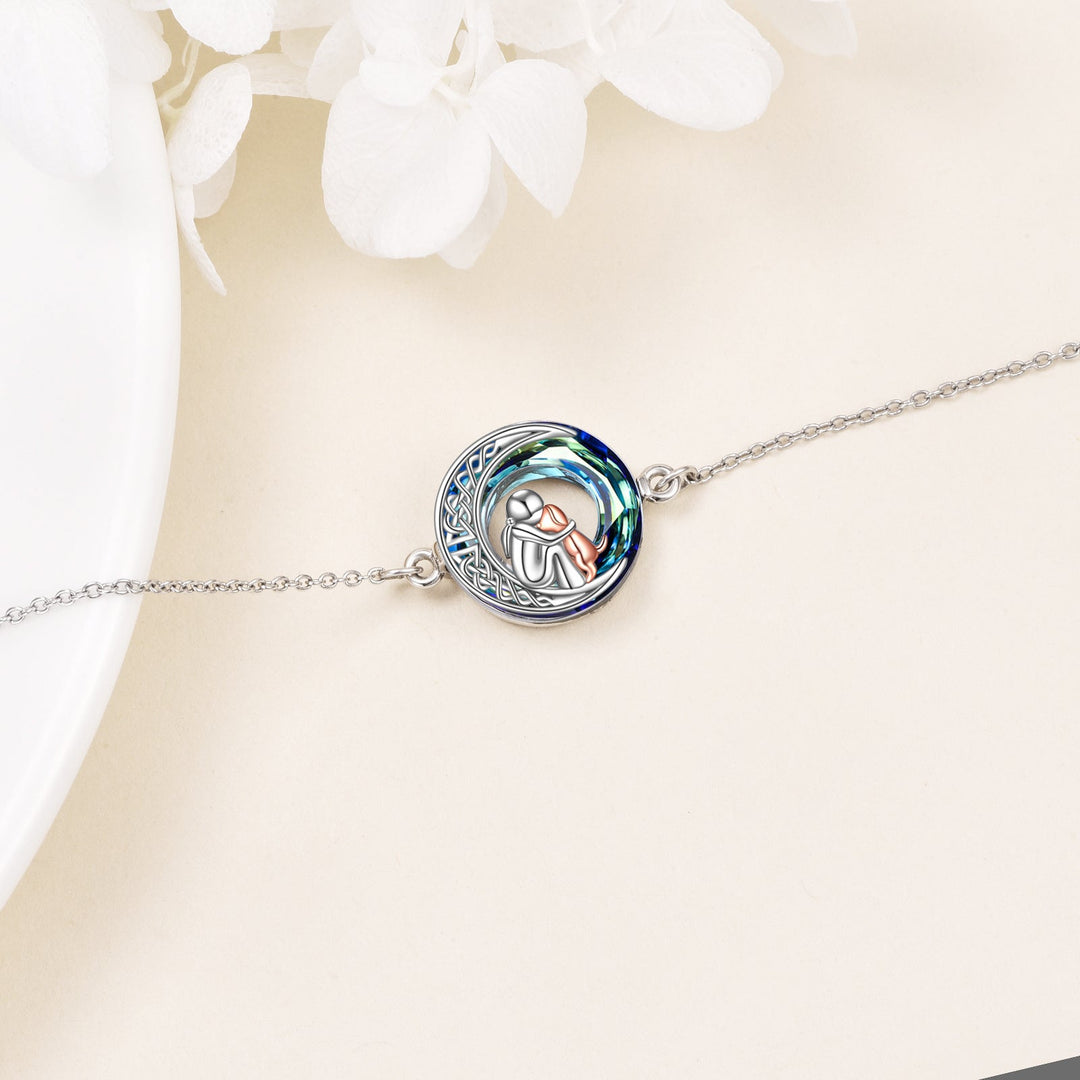 調整可能な925スターリング製シルバー犬モチーフ ラッキーブレスレット