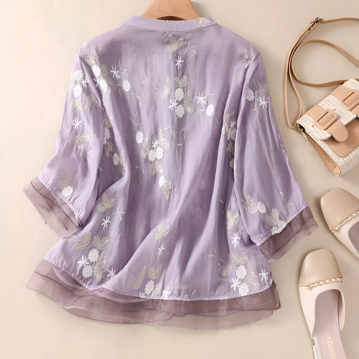 Susanna - 刺繍コットントップ