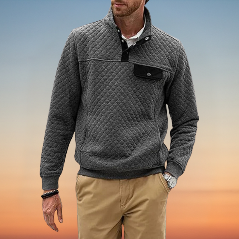 Perry – スタンドカラースウェットシャツ