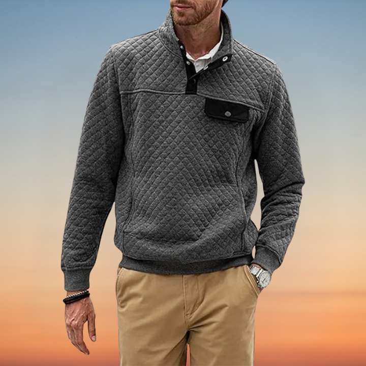 Perry – スタンドカラースウェットシャツ