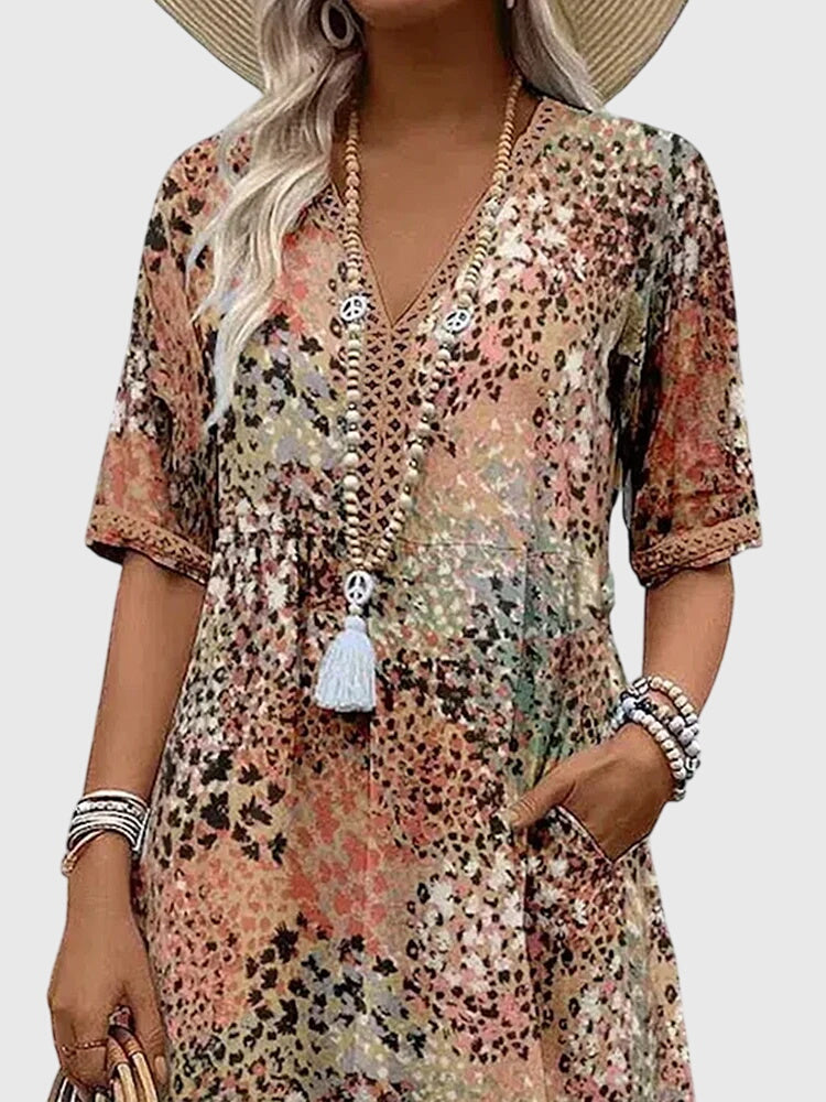 ベラ | エレガントなフローラルミディドレス