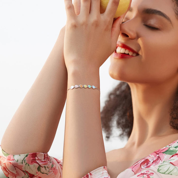 調整可能なスターリングシルバー犬足跡ブレスレット