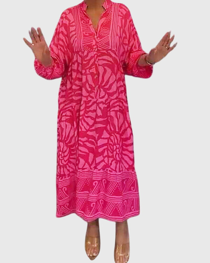 マッキンリー™ | エレガントプリントのマキシドレス