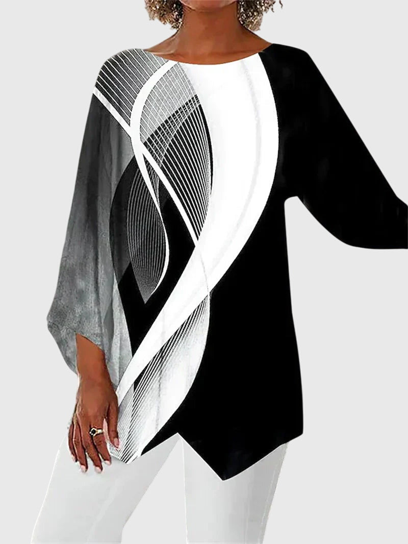 アラヤ™ | エレガントなクルーネックトップ