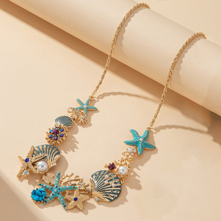 オーシャンジェムブローチ - 輝く海の優雅さ