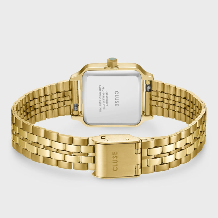 グラシューズ プティウォッチ スチール、セージグリーン、ゴールドカラー