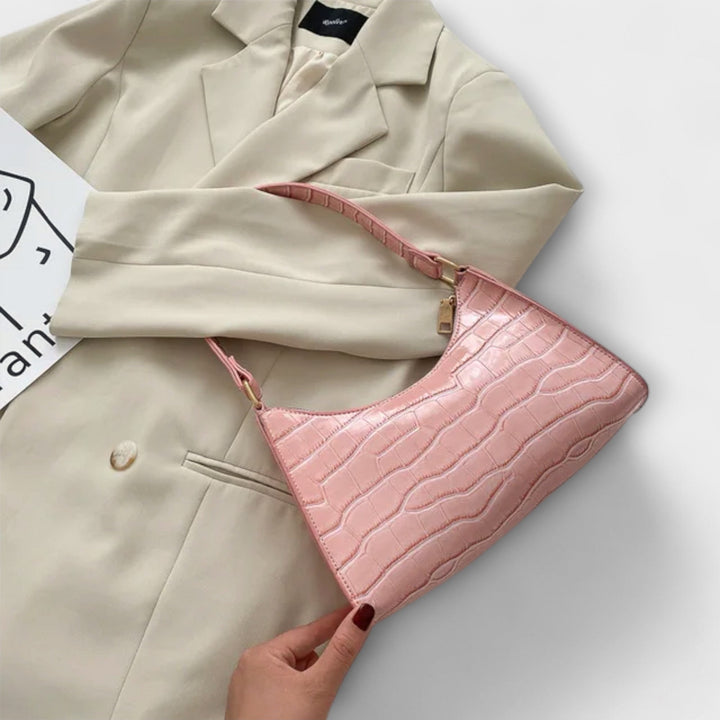 オリビア - 光沢のあるレザー バッグ