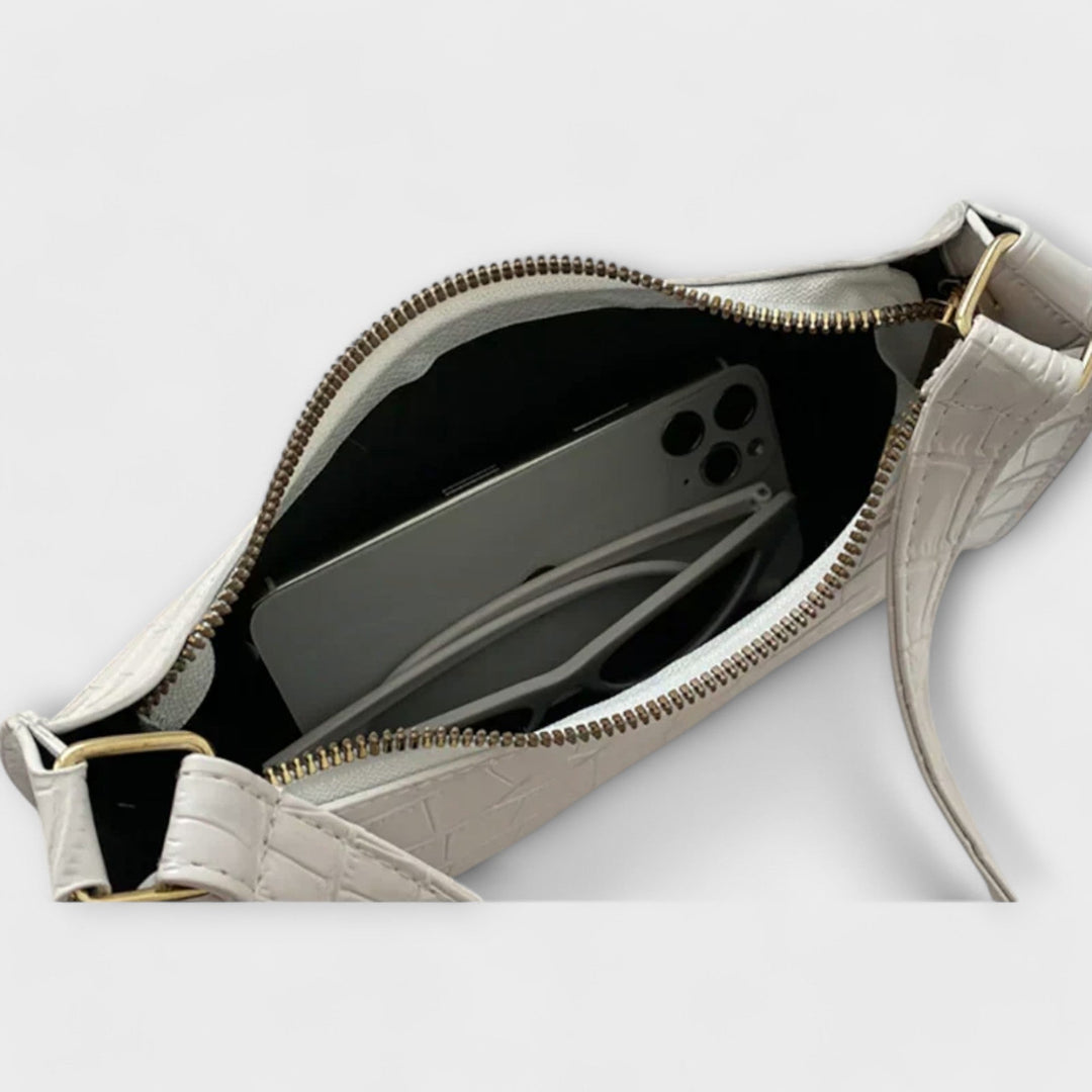 オリビア - 光沢のあるレザー バッグ