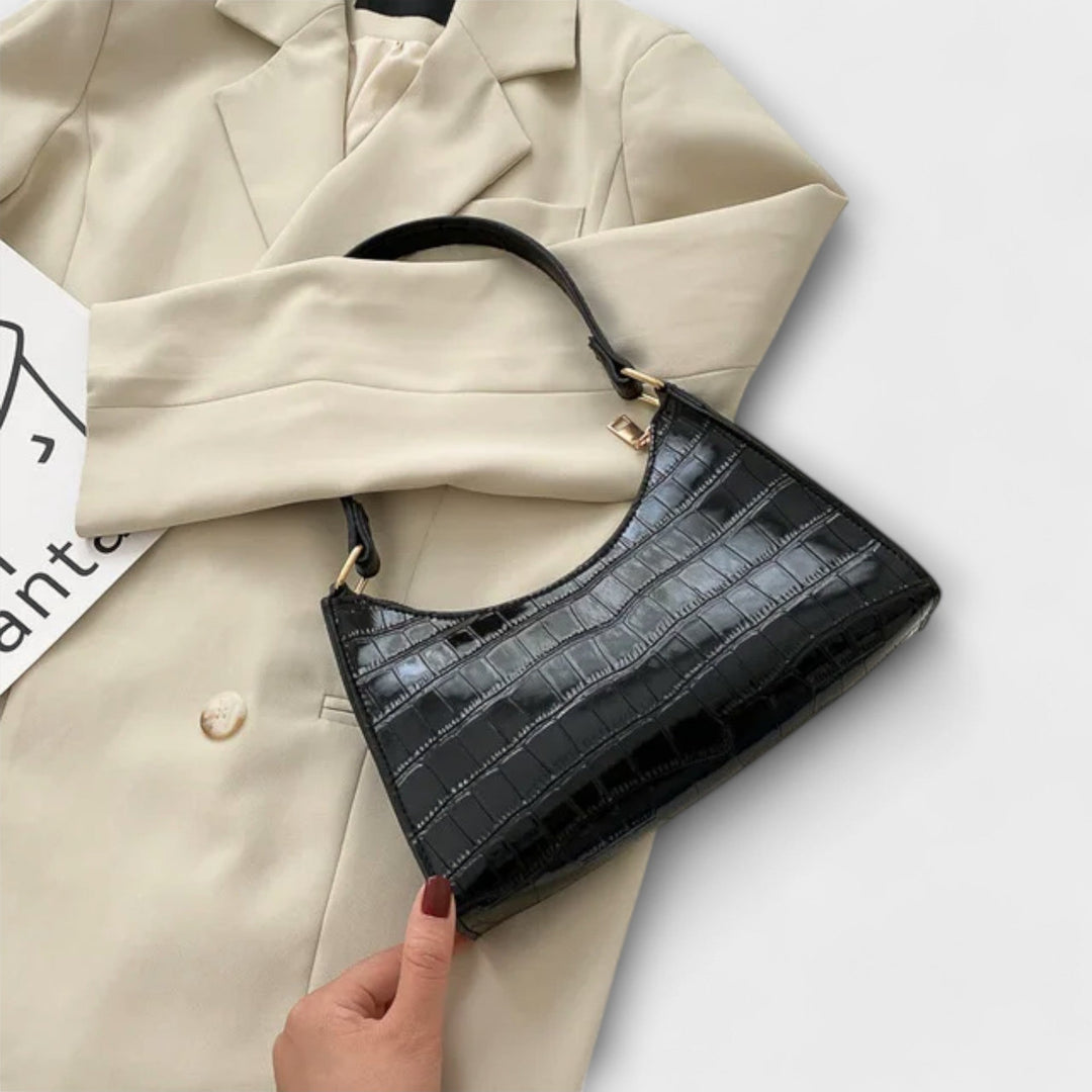 オリビア - 光沢のあるレザー バッグ