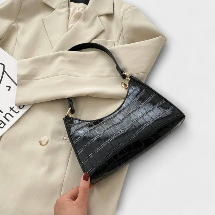 オリビア - 光沢のあるレザー バッグ