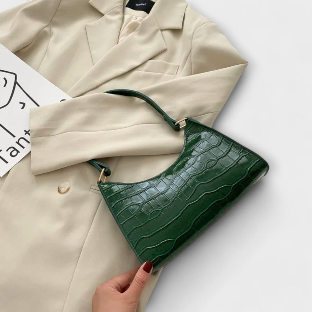 オリビア - 光沢のあるレザー バッグ