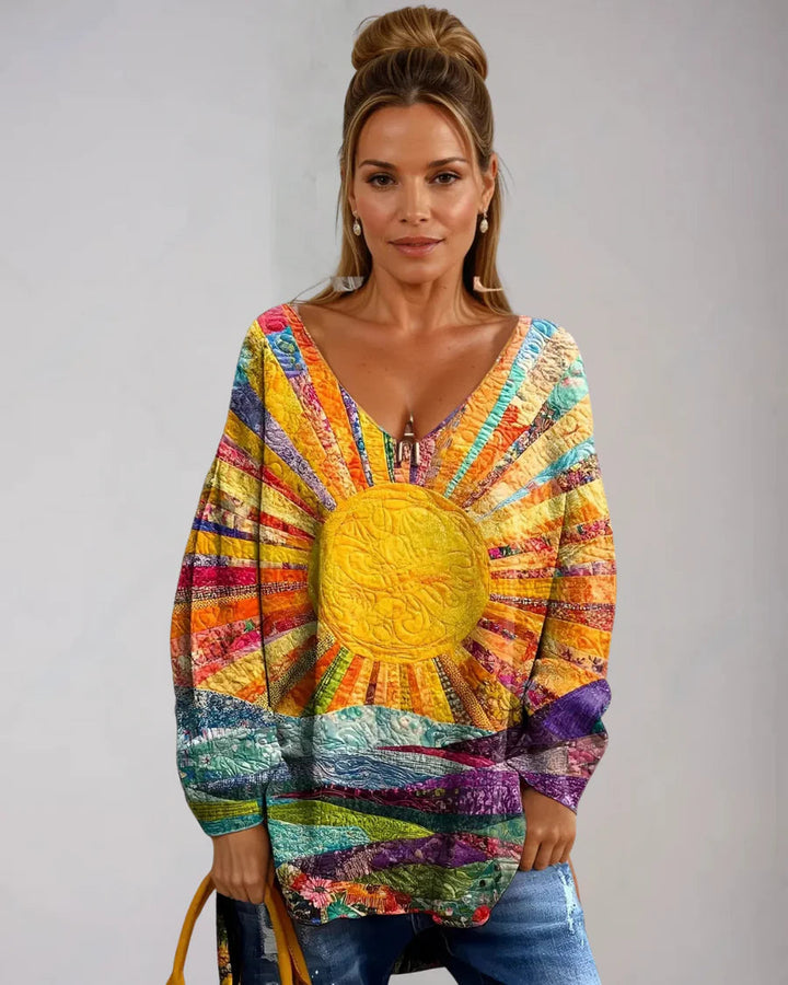 Elisa - 陽気なカラフルブラウス