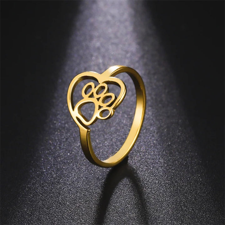 動物愛好家向けステンレススチール製ハート型パウリング