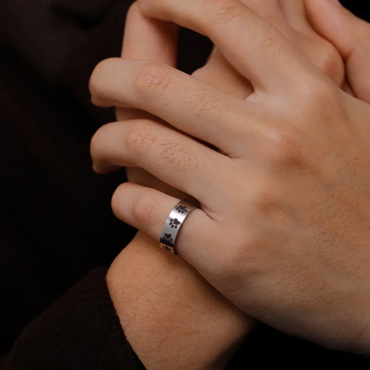 ステンレススチール製パウリング - 動物愛好家にぴったりのシンボリックジュエリー