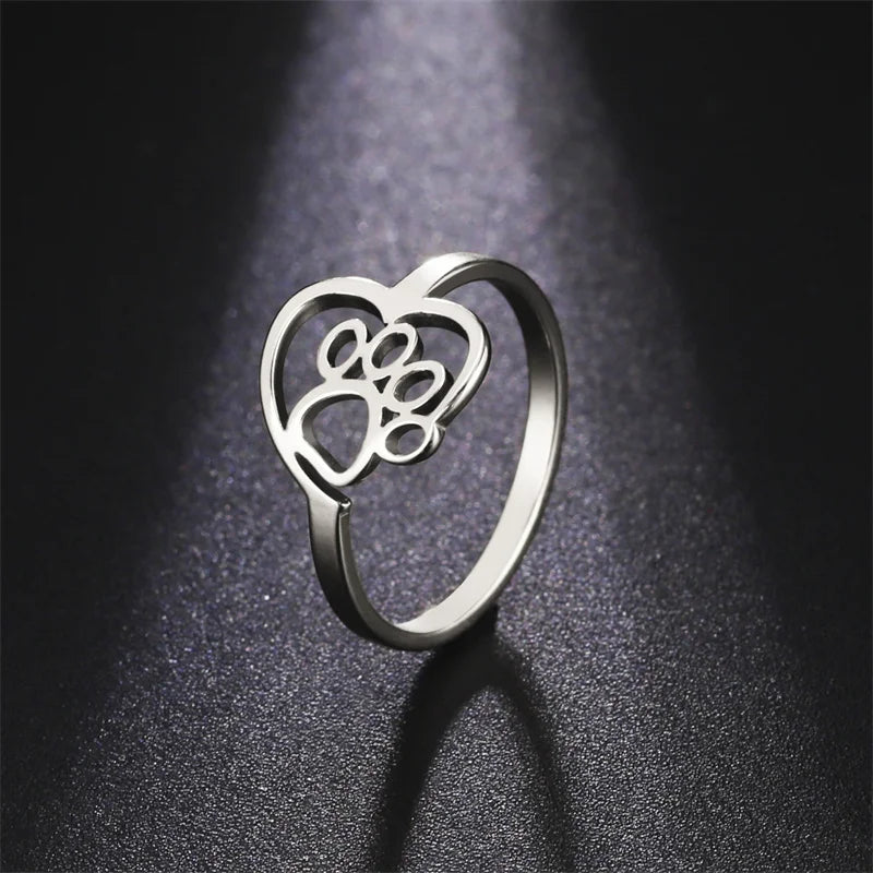 動物愛好家向けステンレススチール製ハート型パウリング