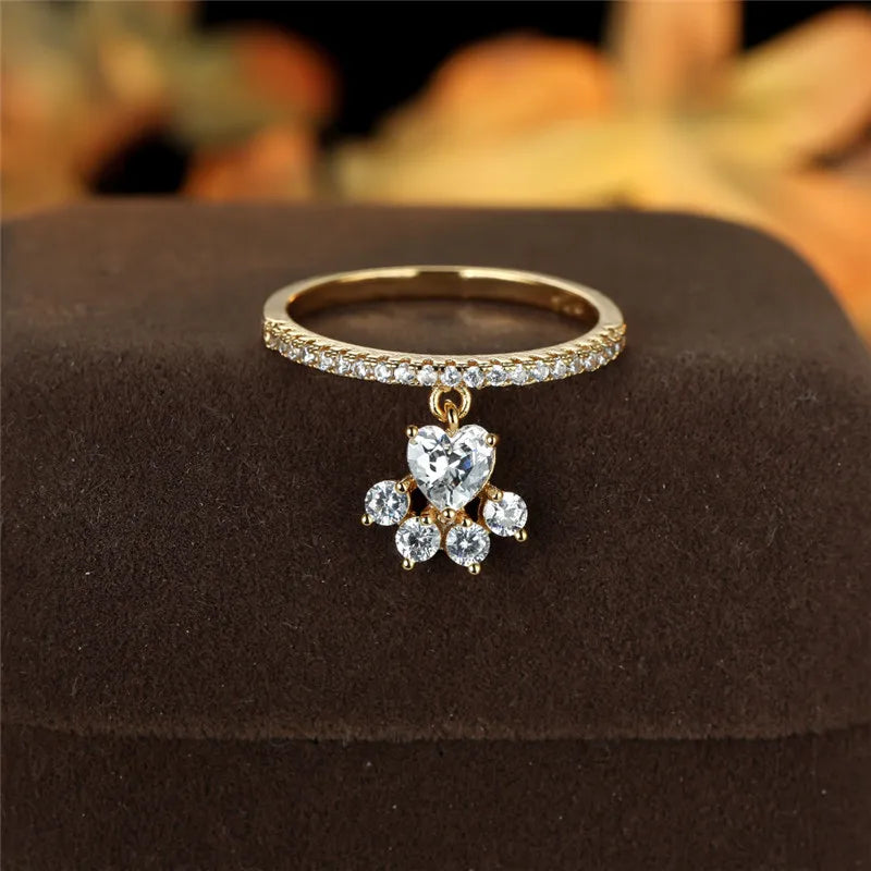 パウ＆ハートリング – ゴールド＆シルバーのデザイン