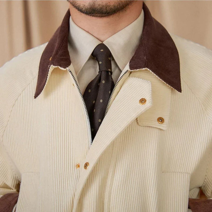 Ilona – コーデュロイコットン ヴィンテージティングハンジャケット