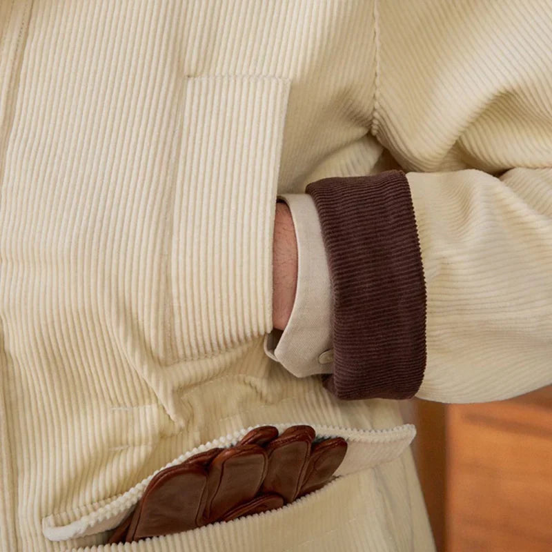 Ilona – コーデュロイコットン ヴィンテージティングハンジャケット