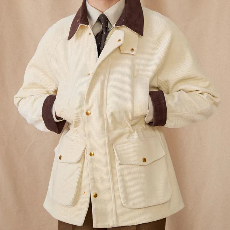 Ilona – コーデュロイコットン ヴィンテージティングハンジャケット