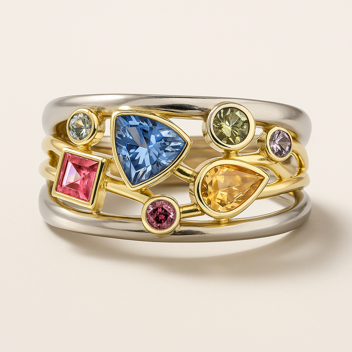 ヴィンテージカラフルジルコニアリング