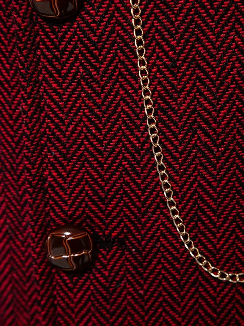 フェリー シングルブレストラペルベスト