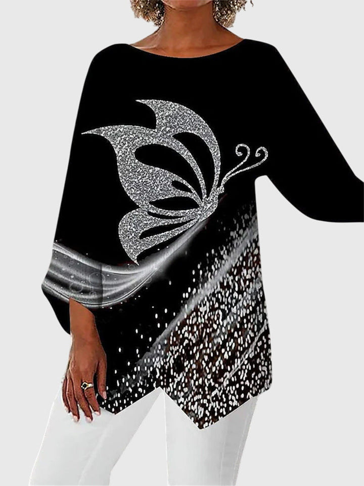 アラヤ™ | エレガントなクルーネックトップ