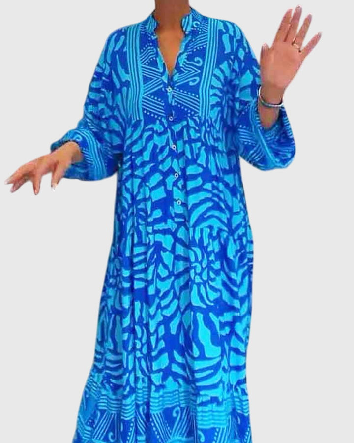 マッキンリー™ | エレガントプリントのマキシドレス