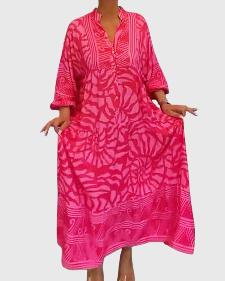 マッキンリー™ | エレガントプリントのマキシドレス