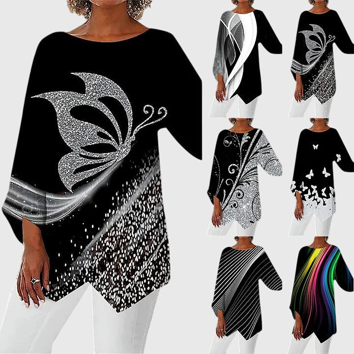 アラヤ™ | エレガントなクルーネックトップ