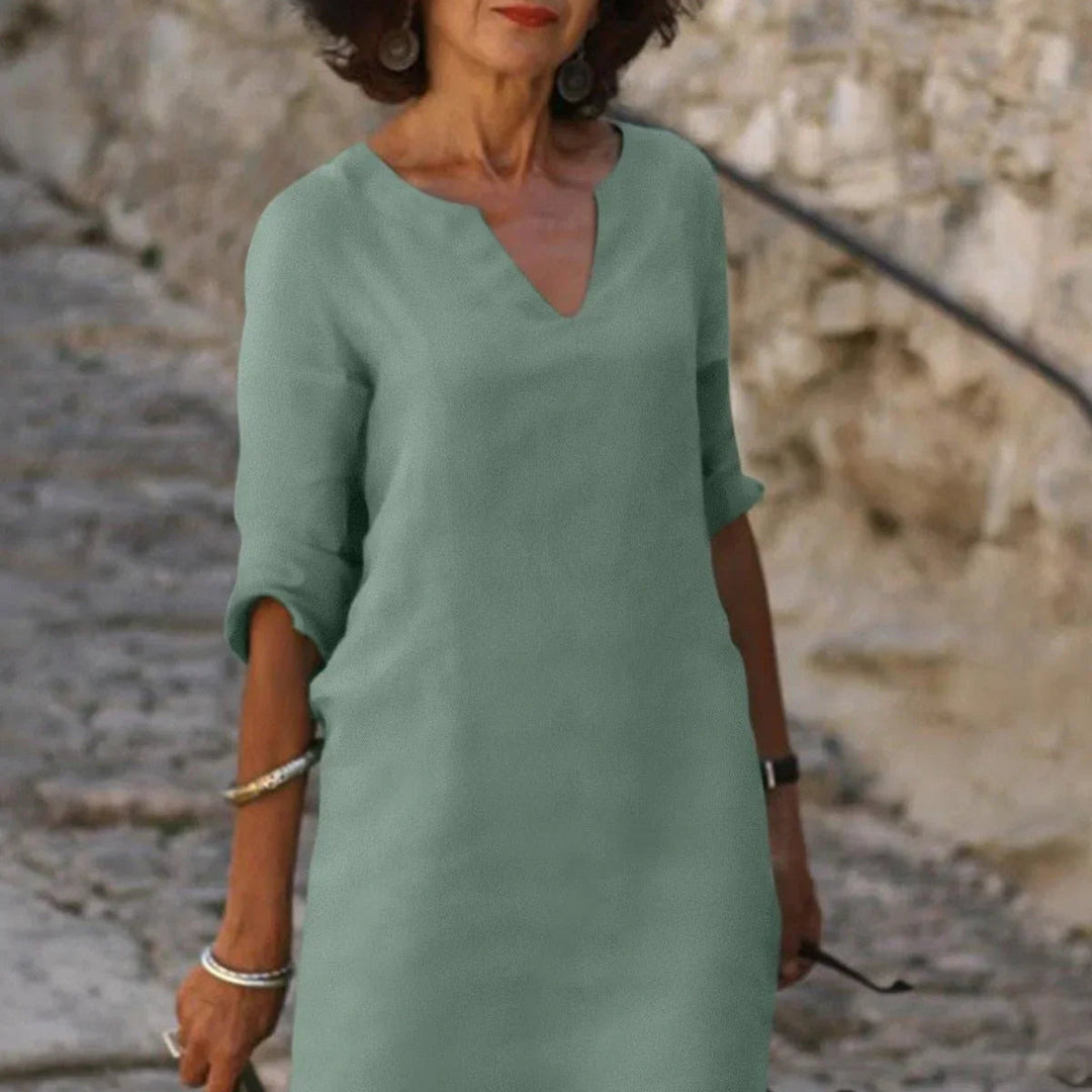 Adele - 快適Vネックドレス